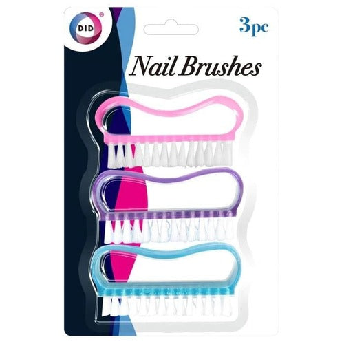 DID Plastic Nail Brushes 3pk