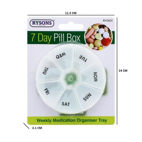 Rysons 7 Day Round Pill Box Large