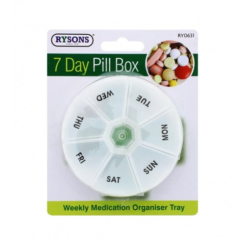 Rysons 7 Day Round Pill Box Large