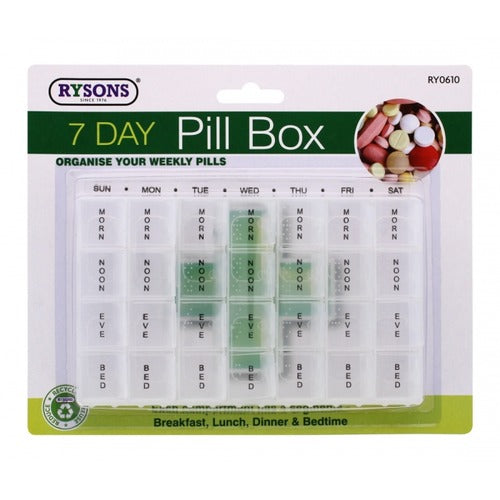 Rysons 7 Day Pill Organiser Large